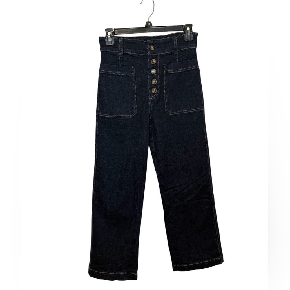Free People We the Free High Waisted Button fly wide leg jeans size 26